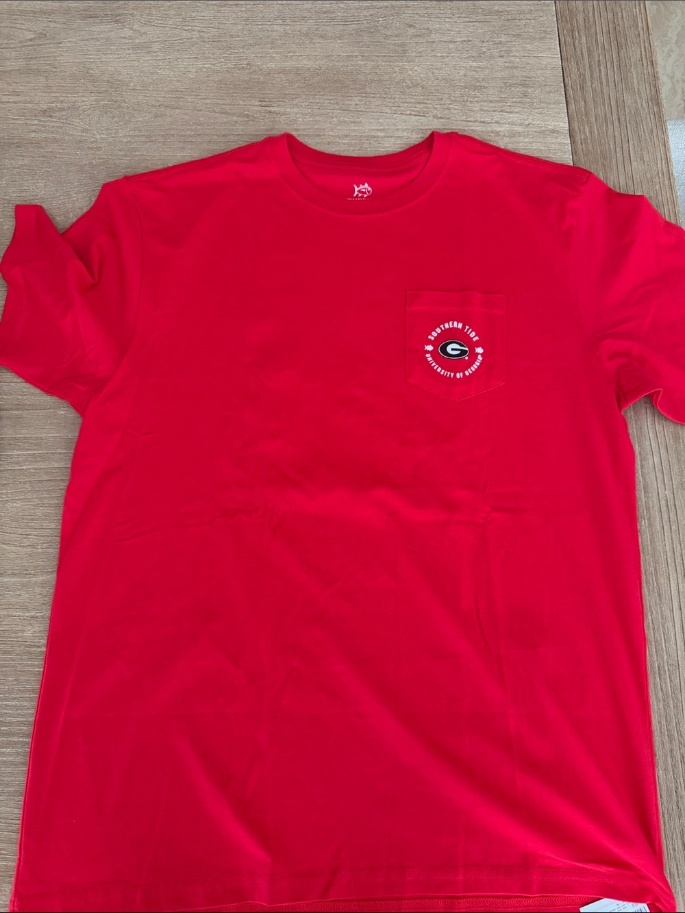 Southern Tide University of Georgia Red Short-Sleeve Pocket Tee